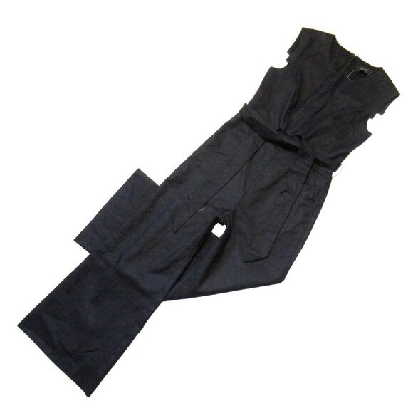 J. Crew Pants - NWT J.Crew Resume Jumpsuit in Black Stretch Linen Belted Wide Leg 1-Piece 12